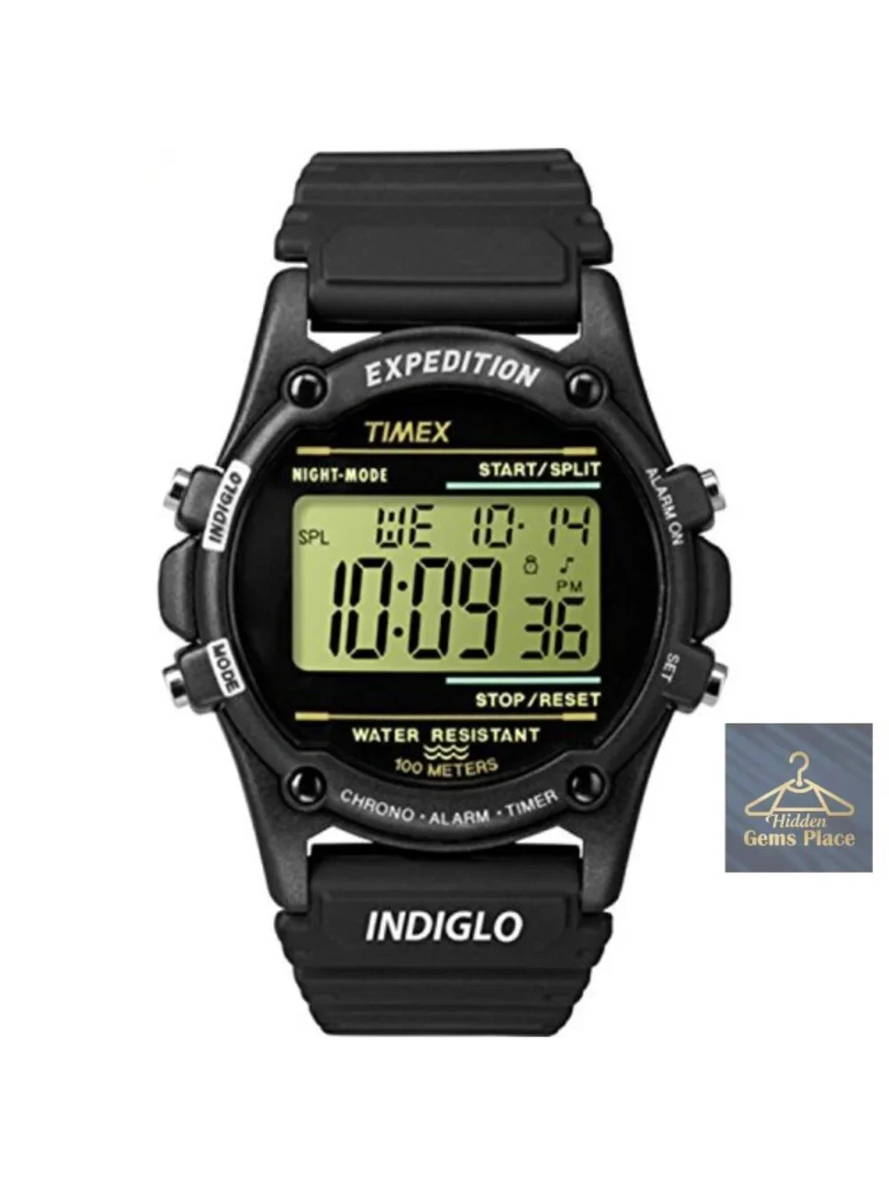 Timex Expedition Atlantis 40mm Digital Watch with Indiglo Light-Up Dial